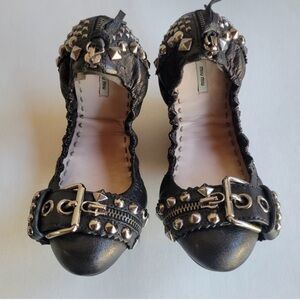 ISO looking for miu miu goat leather studded strap flats